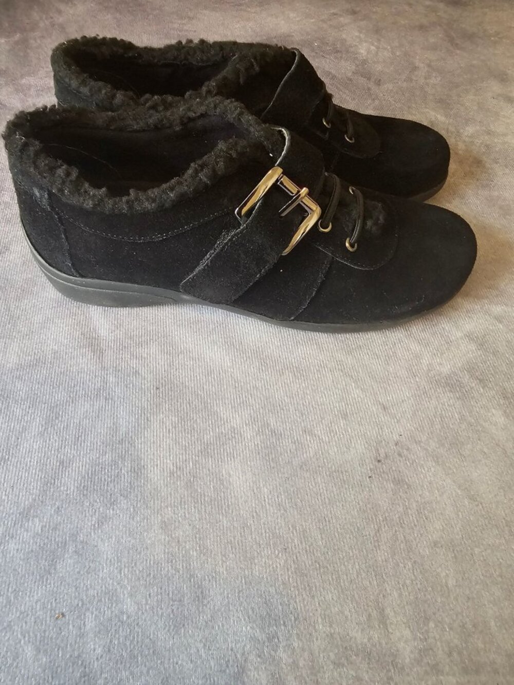 Easy Spirit Women's Black Suede Boot 6M